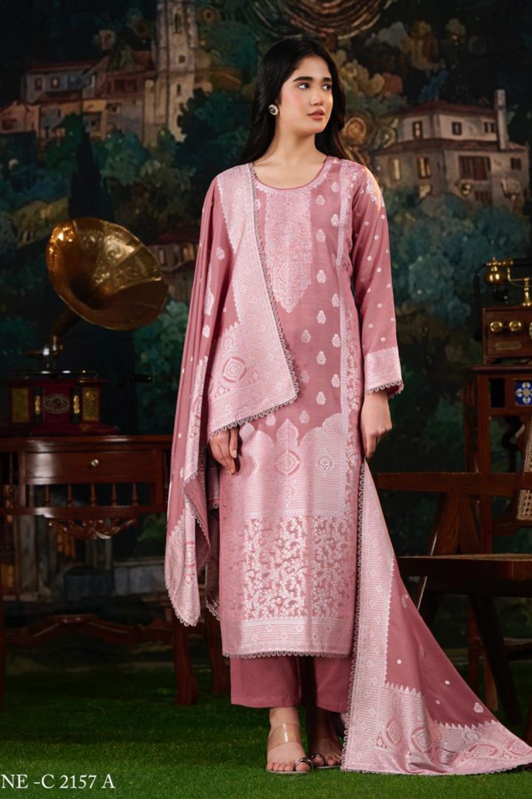 Netra Exclusive Neha Muslin Ladies Suit NE-C 2157 A