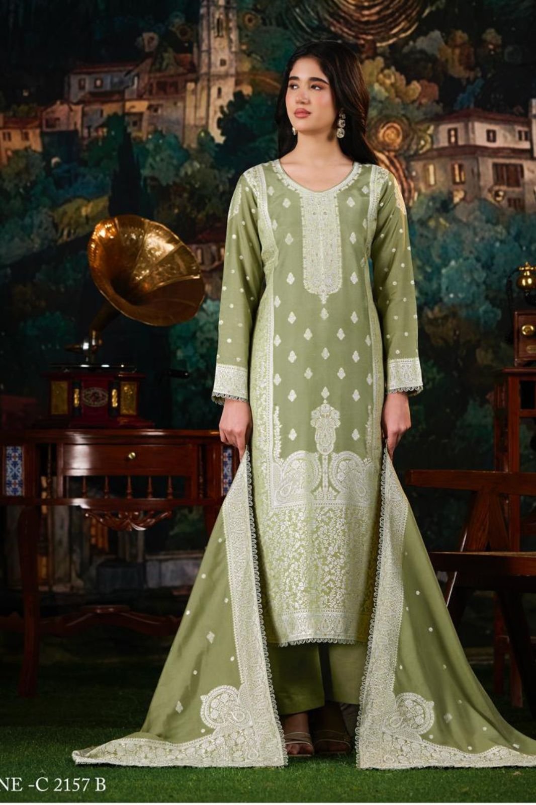 Netra Exclusive Neha Muslin Ladies Suit NE-C 2157 B