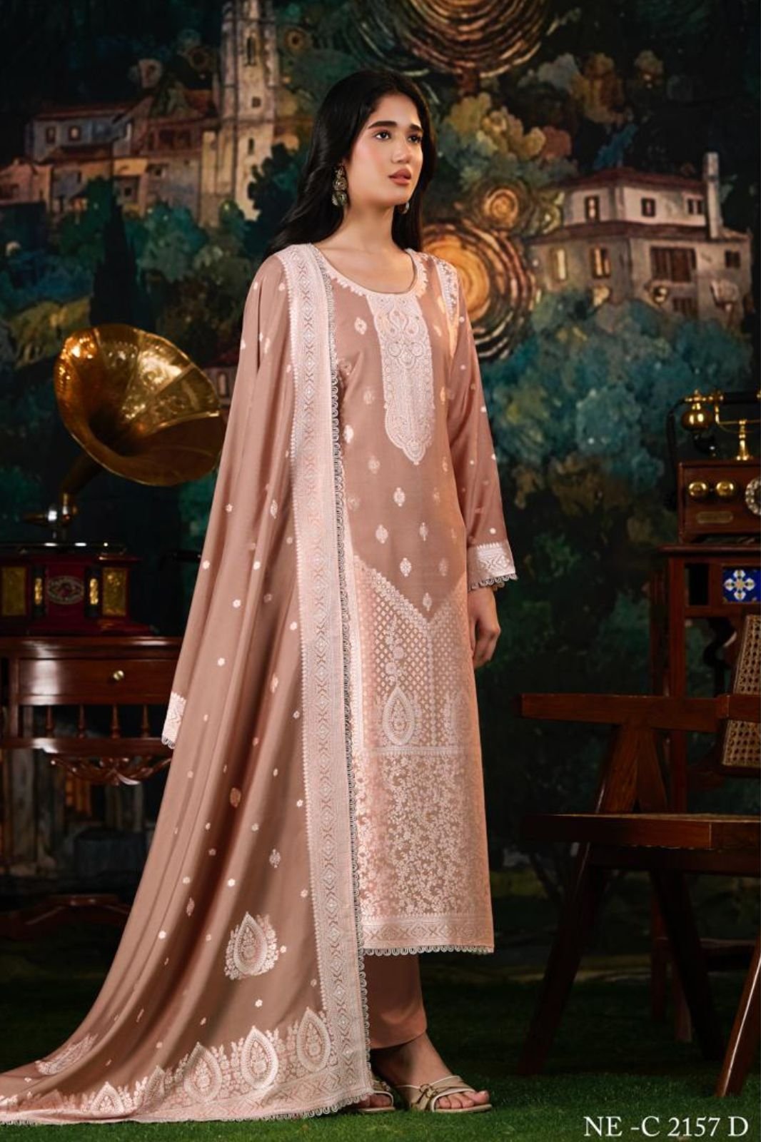 Netra Exclusive Neha Muslin Ladies Suit NE-C 2157 D