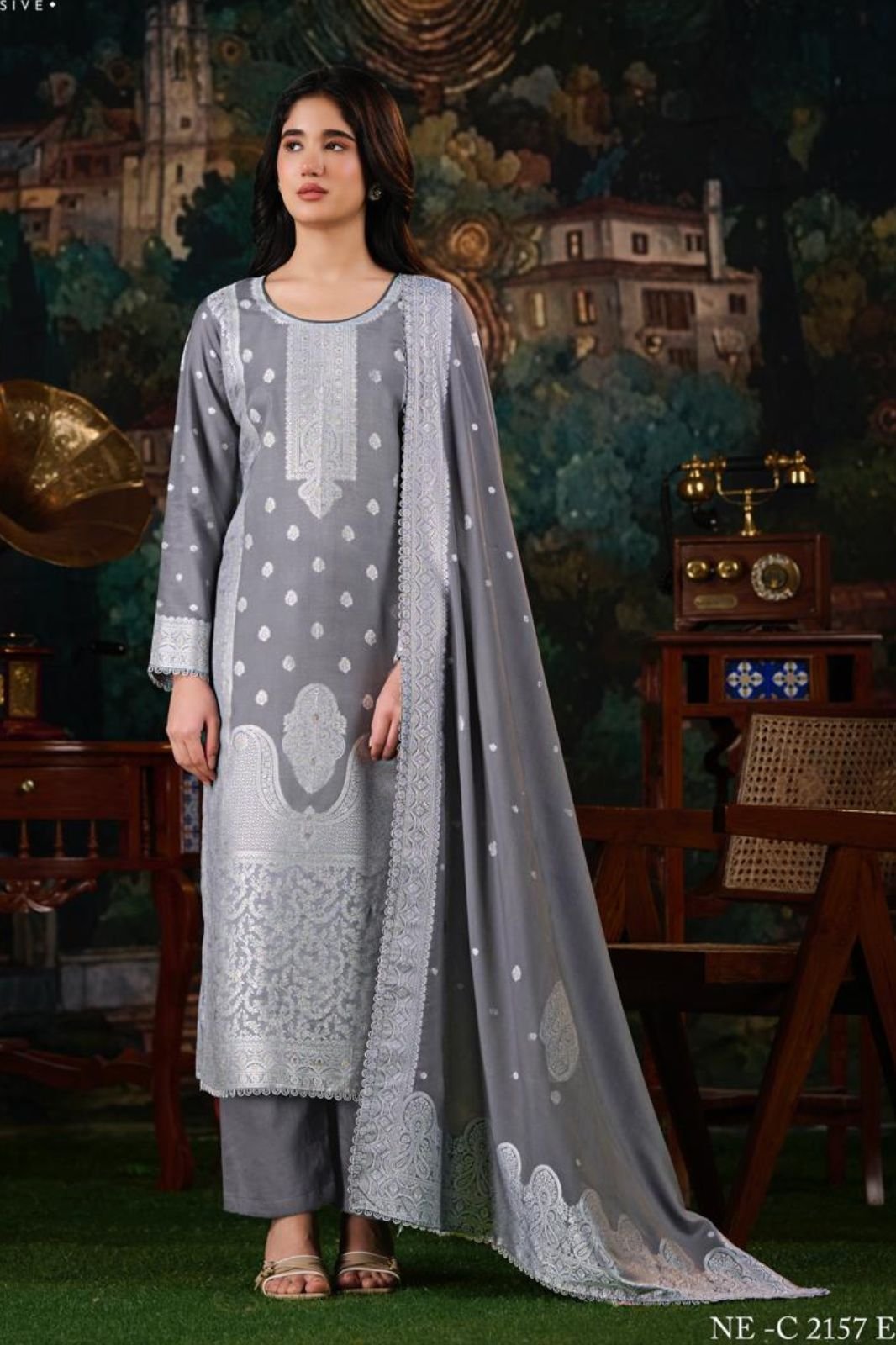Netra Exclusive Neha Muslin Ladies Suit NE-C 2157 E