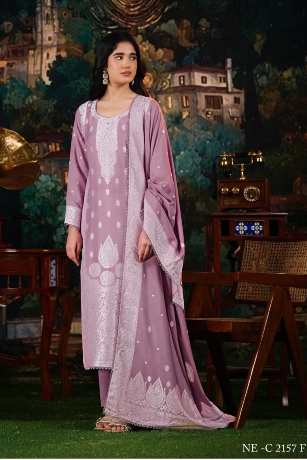 Netra Exclusive Neha Muslin Ladies Suit NE-C 2157 F