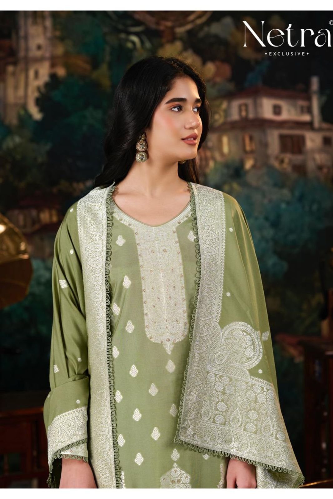 Netra Exclusive Neha Muslin Ladies Suit NE-C 2157 B