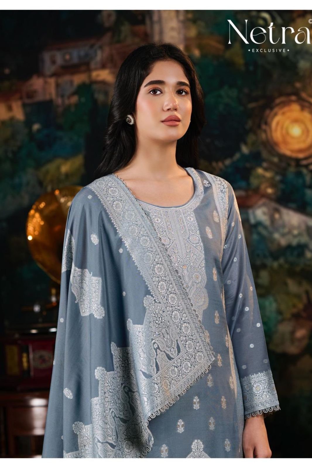 Netra Exclusive Neha Muslin Ladies Suit NE-C 2157 C