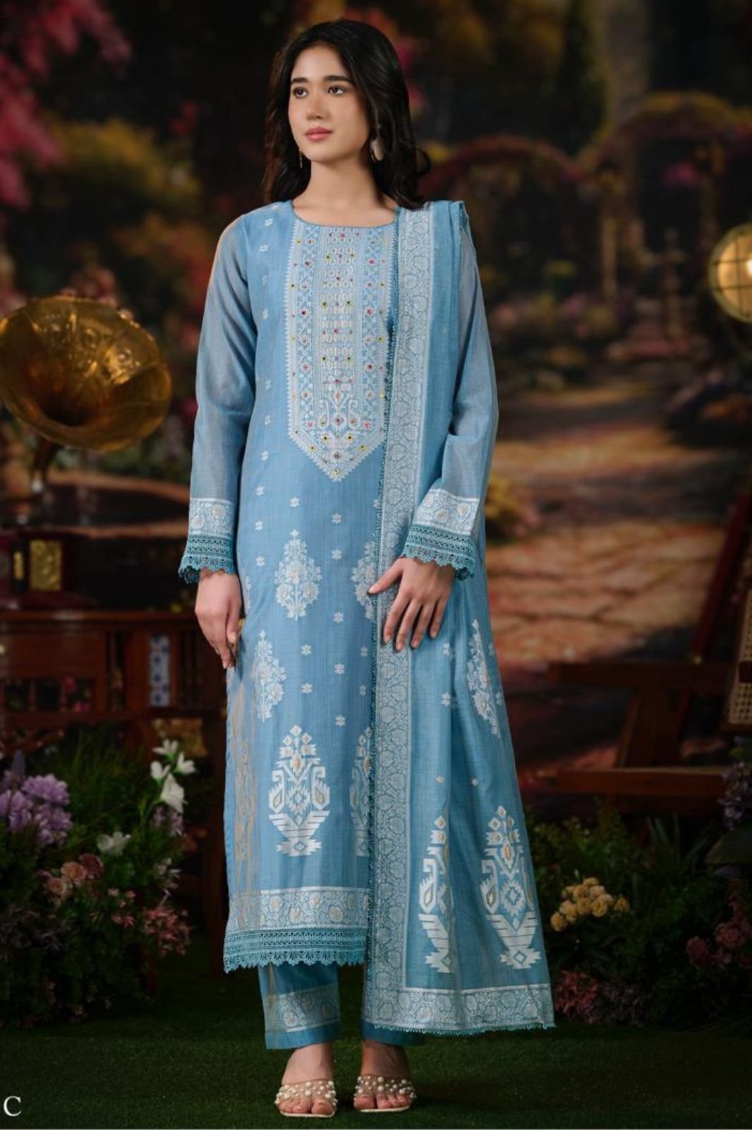 Netra Exclusive Saiba Pure Jamdani Suit NE-C 2150 C
