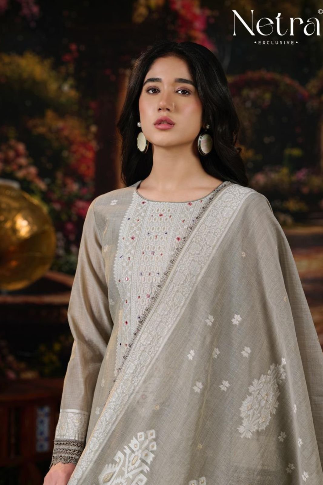 Netra Exclusive Saiba Pure Jamdani Suit NE-C 2150 E