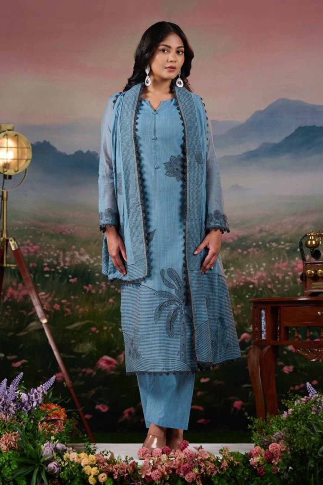 Netra Exclusive Teju Pure Jamdani Suit NE-C 2158 B