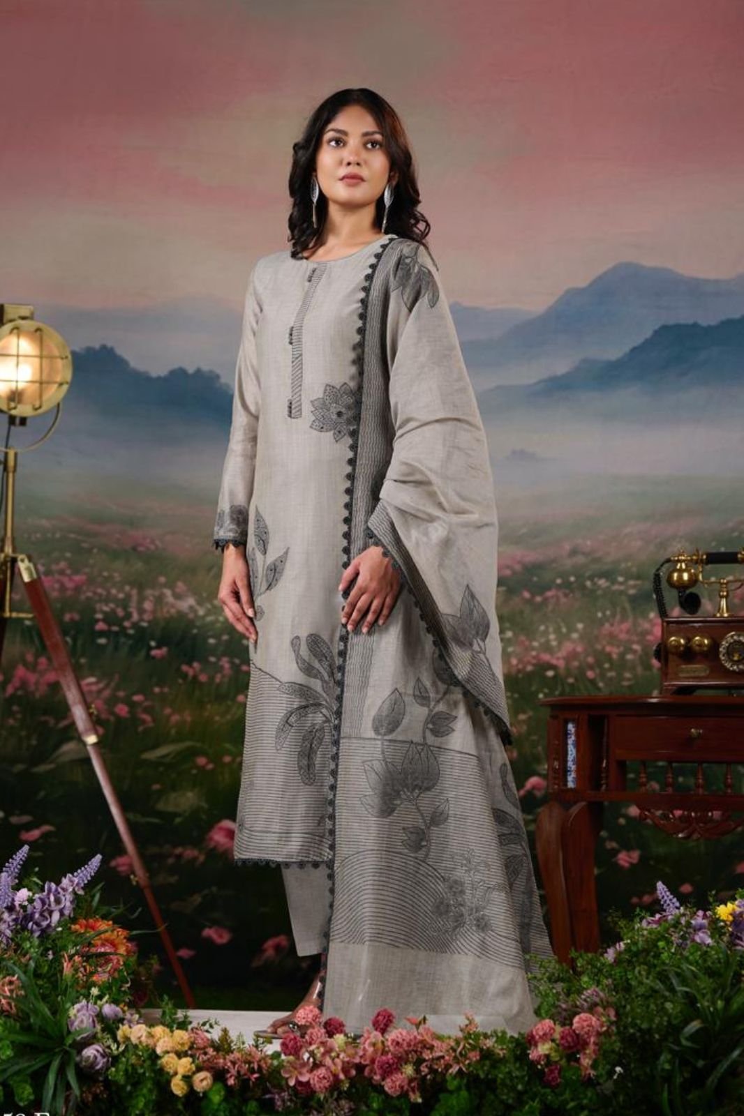 Netra Exclusive Teju Pure Jamdani Suit NE-C 2158 F