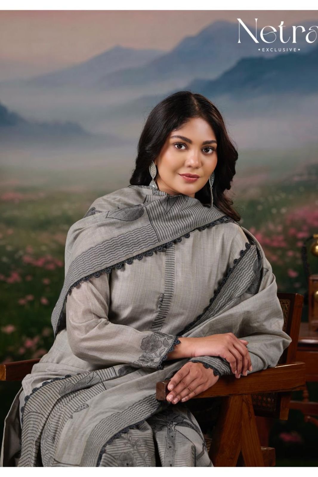 Netra Exclusive Teju Pure Jamdani Suit NE-C 2158 F