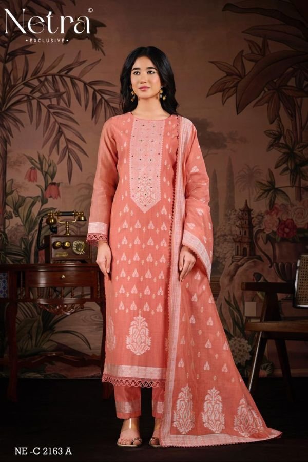 Netra Exclusive Yamika Pure Jamdani Suit NE-C 2163 A