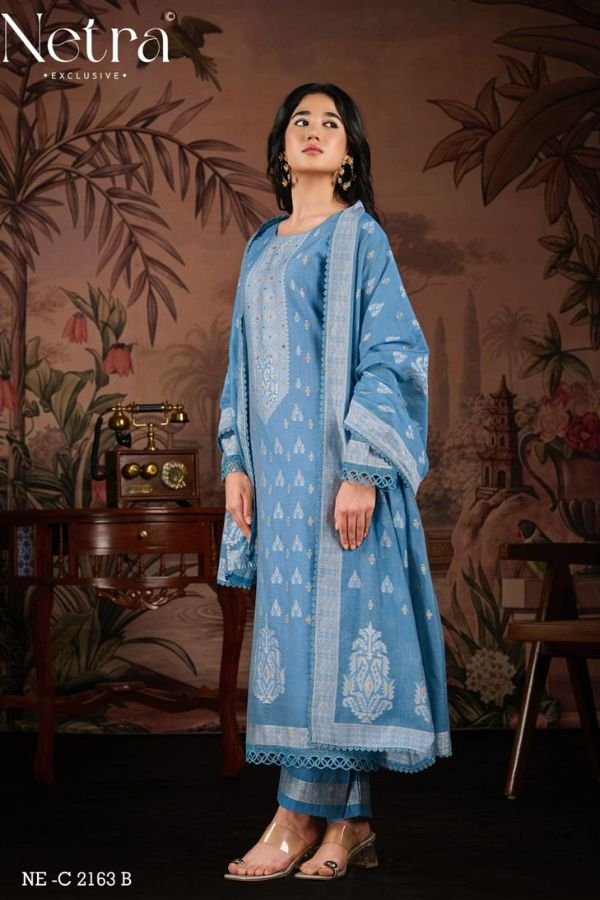 Netra Exclusive Yamika Pure Jamdani Suit NE-C 2163 B