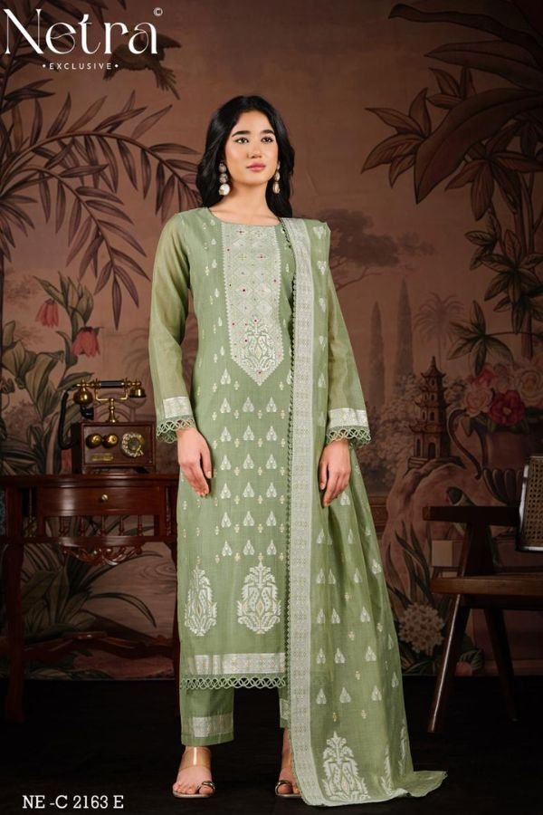 Netra Exclusive Yamika Pure Jamdani Suit NE-C 2163 E