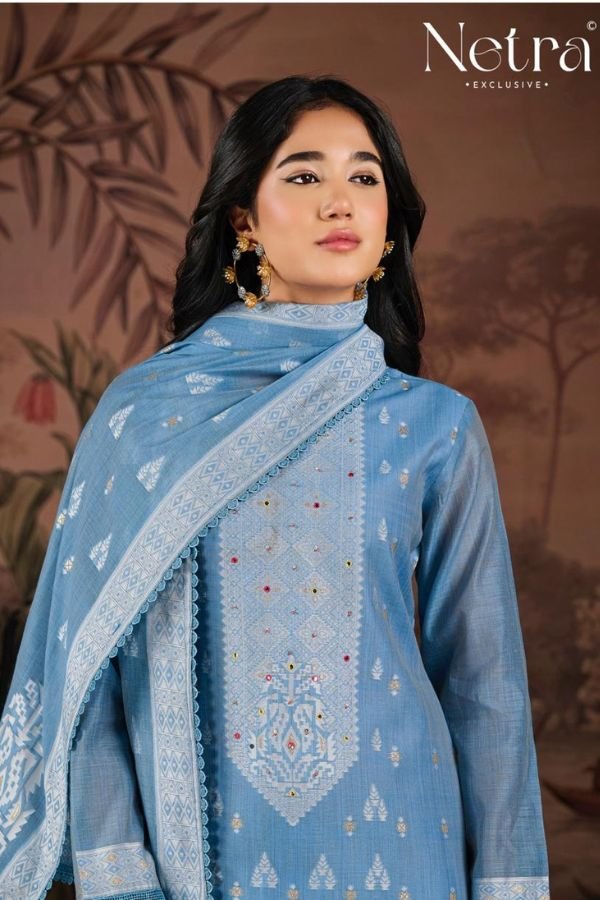 Netra Exclusive Yamika Pure Jamdani Suit NE-C 2163 B