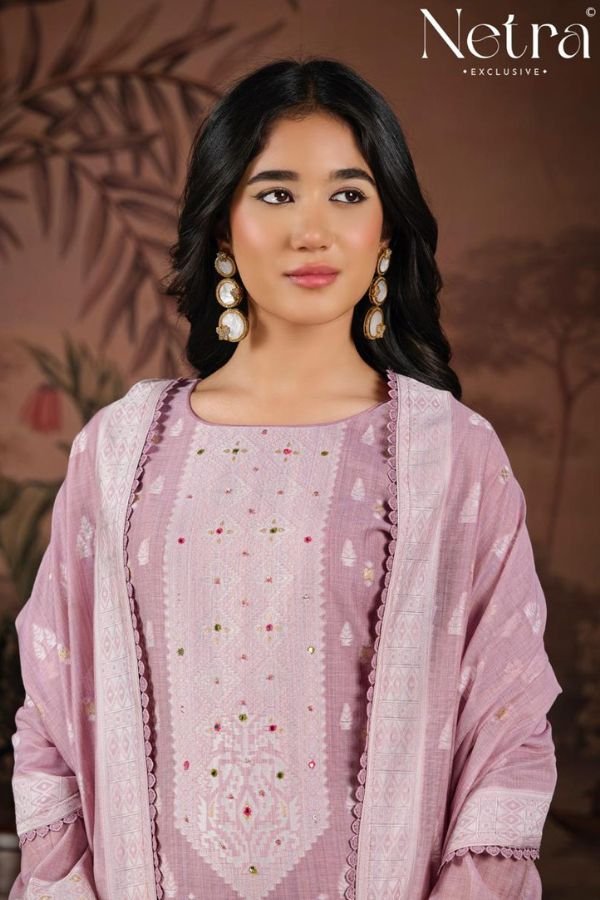 Netra Exclusive Yamika Pure Jamdani Suit NE-C 2163 D