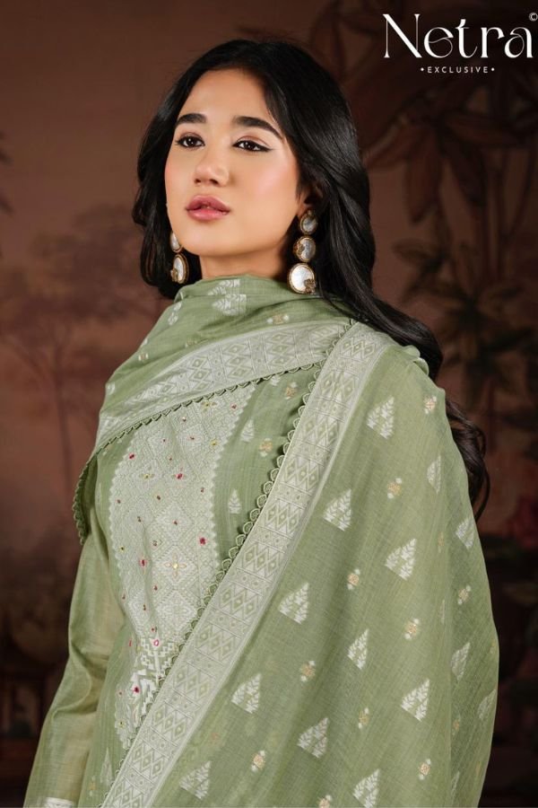Netra Exclusive Yamika Pure Jamdani Suit NE-C 2163 E