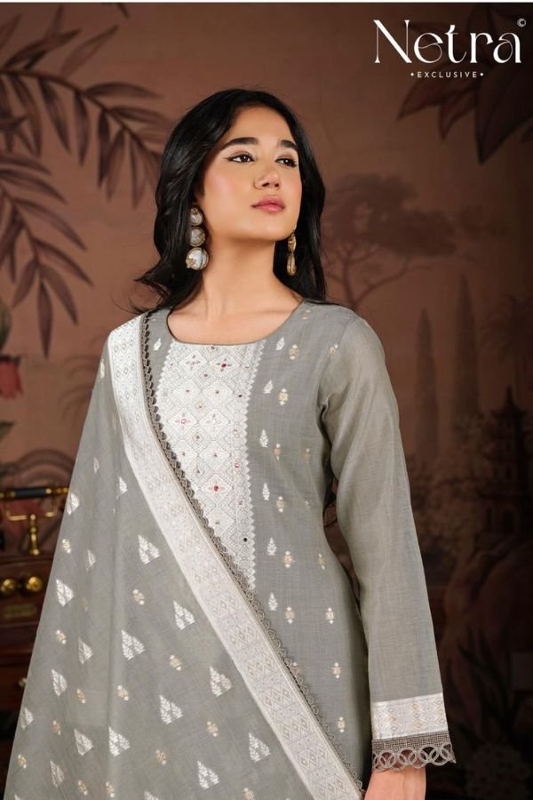 Netra Exclusive Yamika Pure Jamdani Suit NE-C 2163 F
