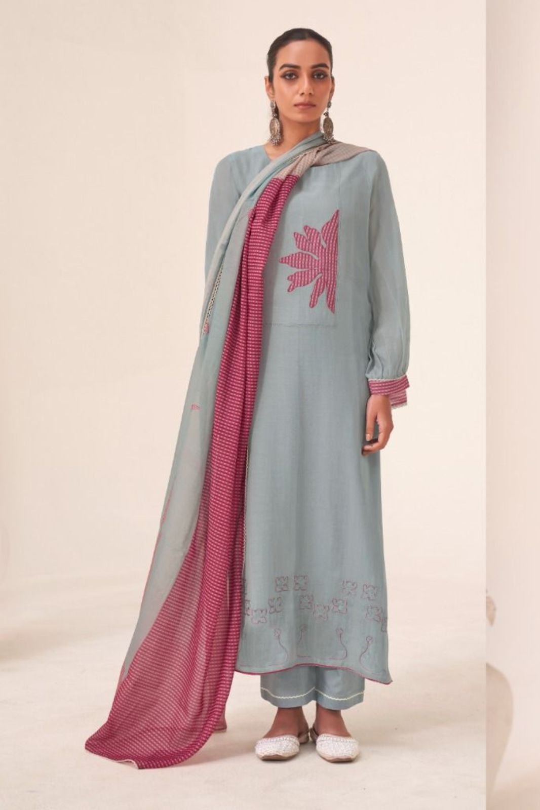 Omtex Elaya Mal Chanderi Ladies Suit 15321-A