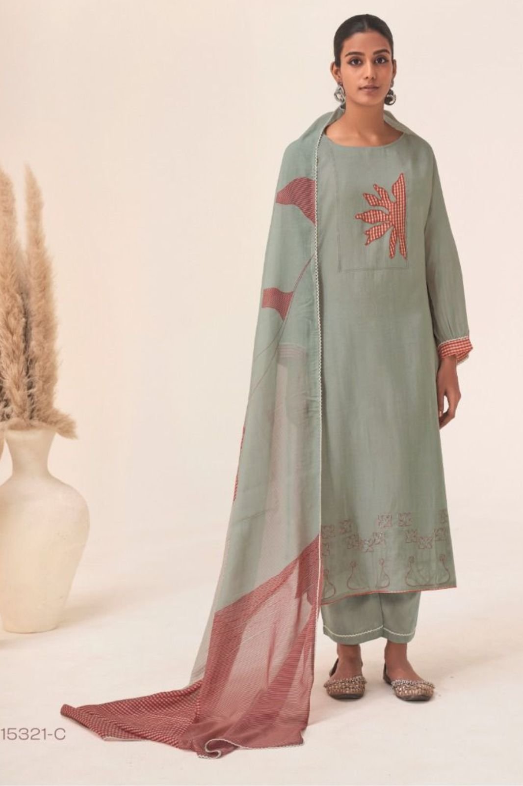 Omtex Elaya Mal Chanderi Ladies Suit 15321-C