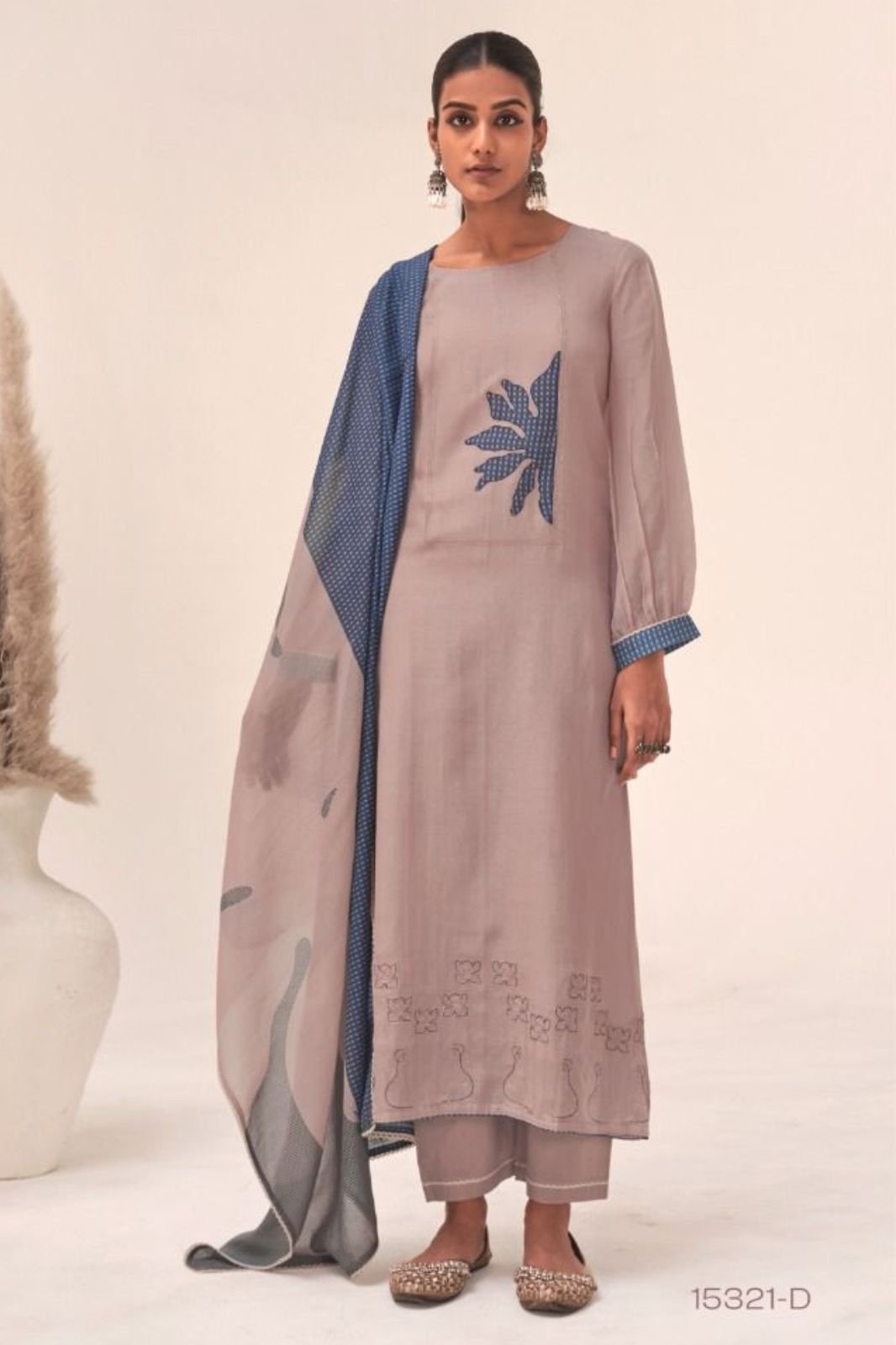 Omtex Elaya Mal Chanderi Ladies Suit 15321-D