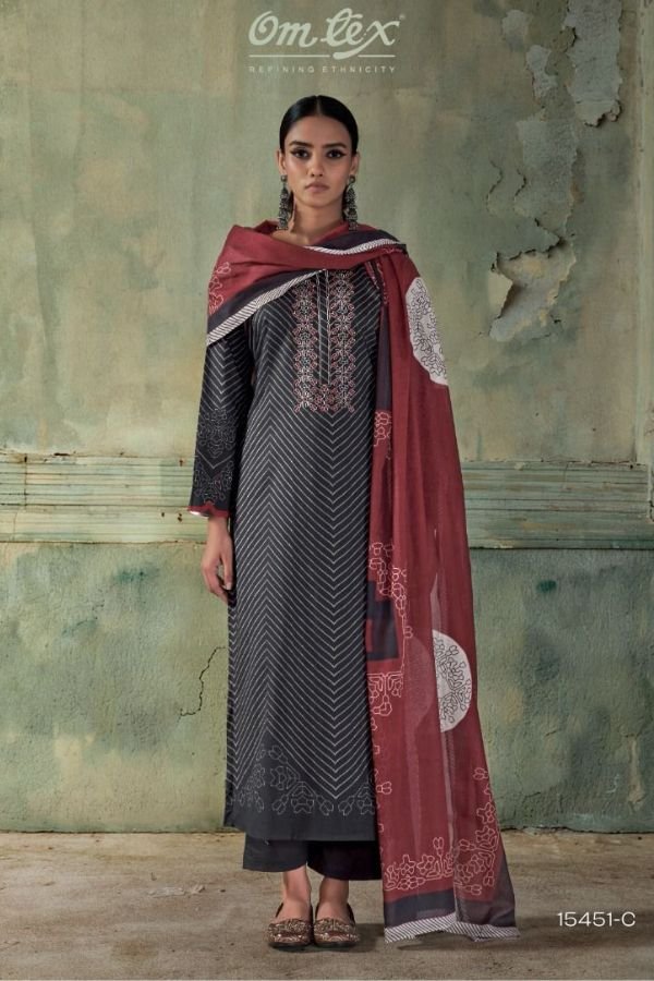 Omtex Fiza Premium Lawn Cotton Ladies Suit 15451-C