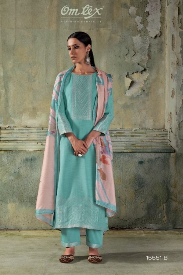 Omtex Noor Linen Unstitched Ladies Salwar Suit 15551-B