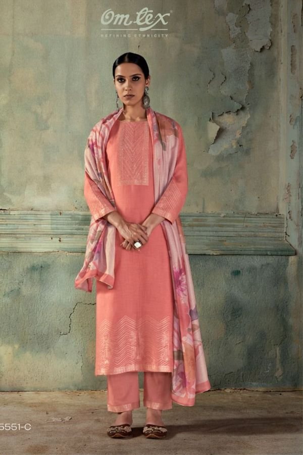 Omtex Noor Linen Unstitched Ladies Salwar Suit 15551-C