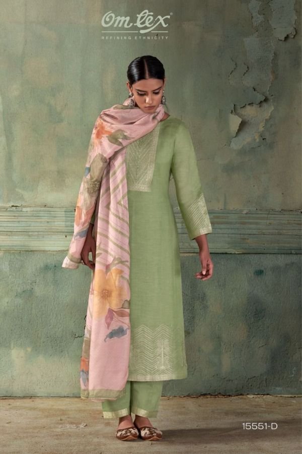 Omtex Noor Linen Unstitched Ladies Salwar Suit 15551-D