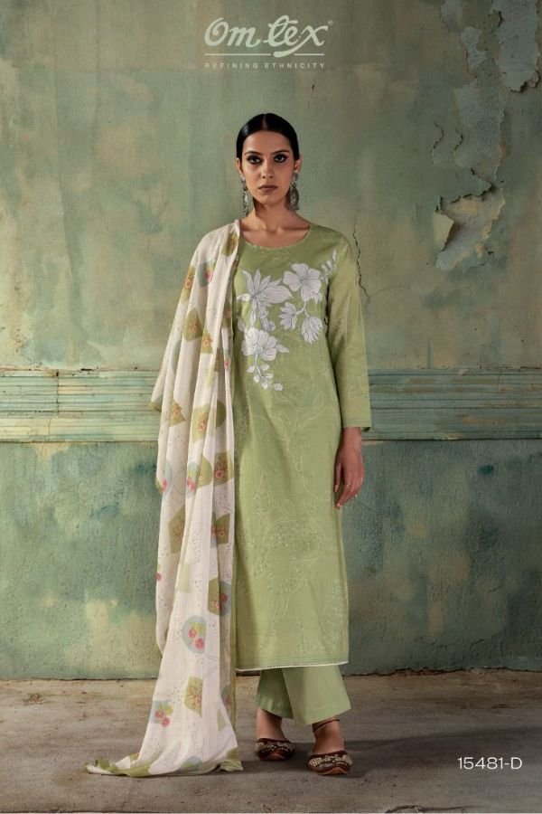 Omtex Saina Premium Lawn Cotton Ladies Suit 15481-D