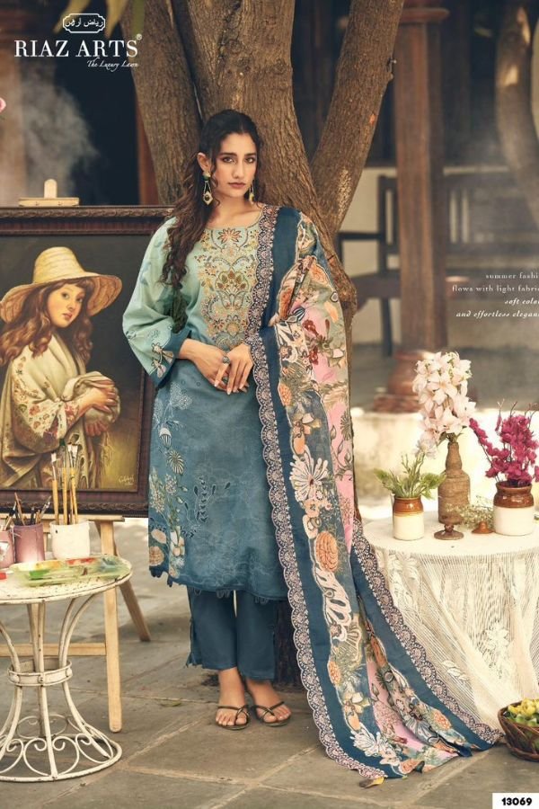 Riaz Arts Farah Abu Saeed Lawn Cotton Camric Suit 1001