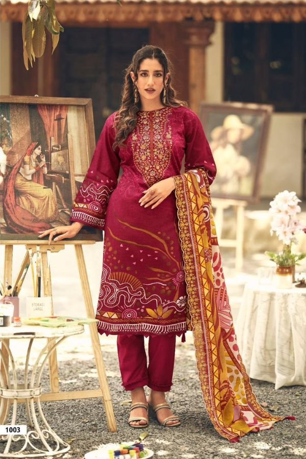 Riaz Arts Farah Abu Saeed Lawn Cotton Camric Suit 1003