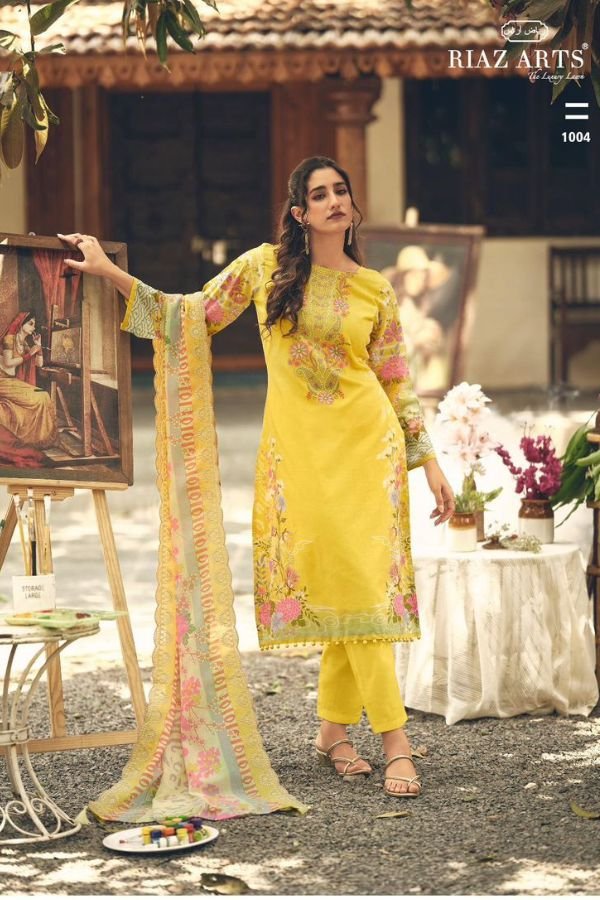 Riaz Arts Farah Abu Saeed Lawn Cotton Camric Suit 1004