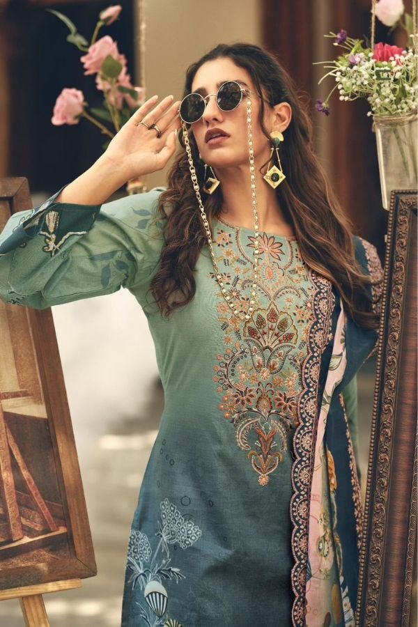 Riaz Arts Farah Abu Saeed Lawn Cotton Camric Suit 1001