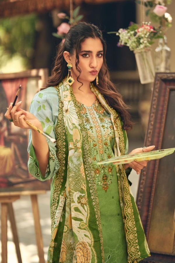 Riaz Arts Farah Abu Saeed Lawn Cotton Camric Suit 1002