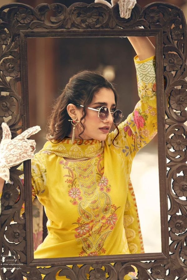 Riaz Arts Farah Abu Saeed Lawn Cotton Camric Suit 1004