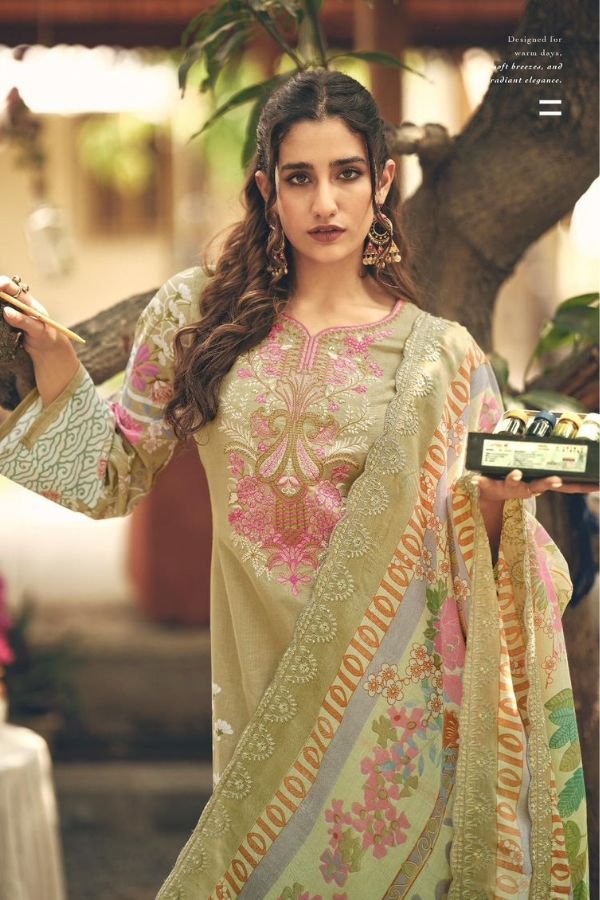 Riaz Arts Farah Abu Saeed Lawn Cotton Camric Suit 1005