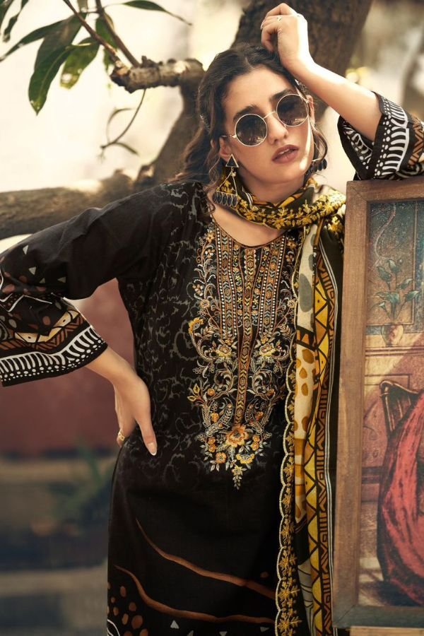 Riaz Arts Farah Abu Saeed Lawn Cotton Camric Suit 1006