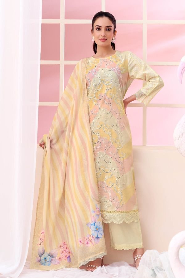 Sahiba Resham Art Premium Cotton Salwar Suit 913