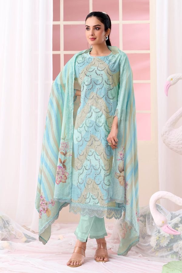 Sahiba Resham Art Premium Cotton Salwar Suit 928