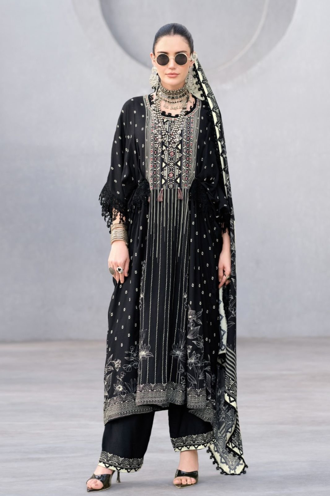 Sanaz Ash & Silk Muslin Ladies Salwar Suit AS-1701