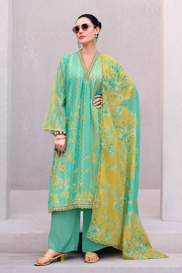 Sanaz Summer Hues Viscose Mul Cotton Ladies Suit SH-1201