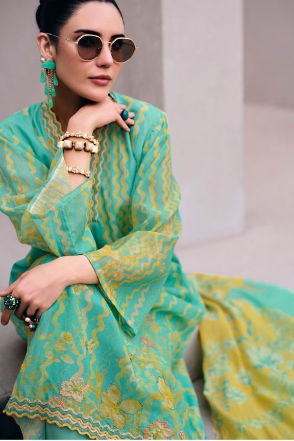 Sanaz Summer Hues Viscose Mul Cotton Ladies Suit SH-1201