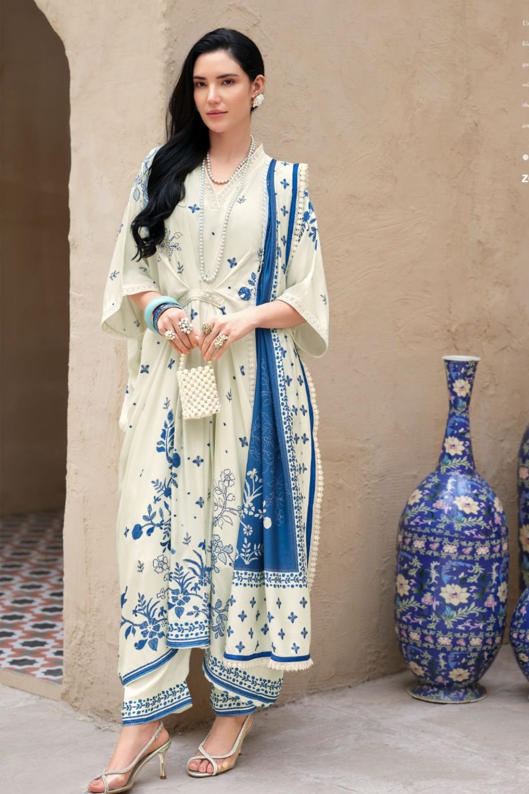 Sanaz Zarqash Muslin Ladies Salwar Suit ZQ-1301