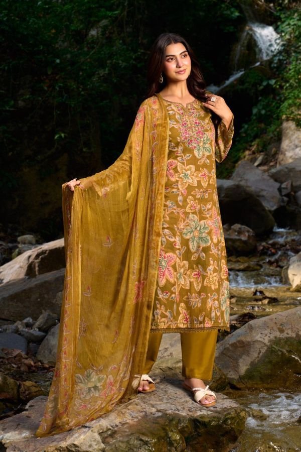 Sunrise Creation Sania 13 Jam Satin Ladies Suit 13001