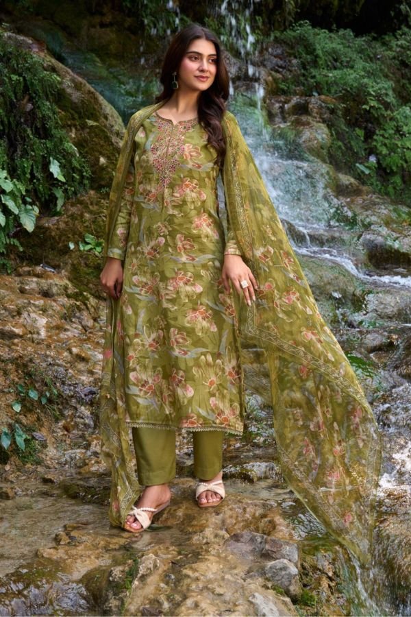 Sunrise Creation Sania 13 Jam Satin Ladies Suit 13003