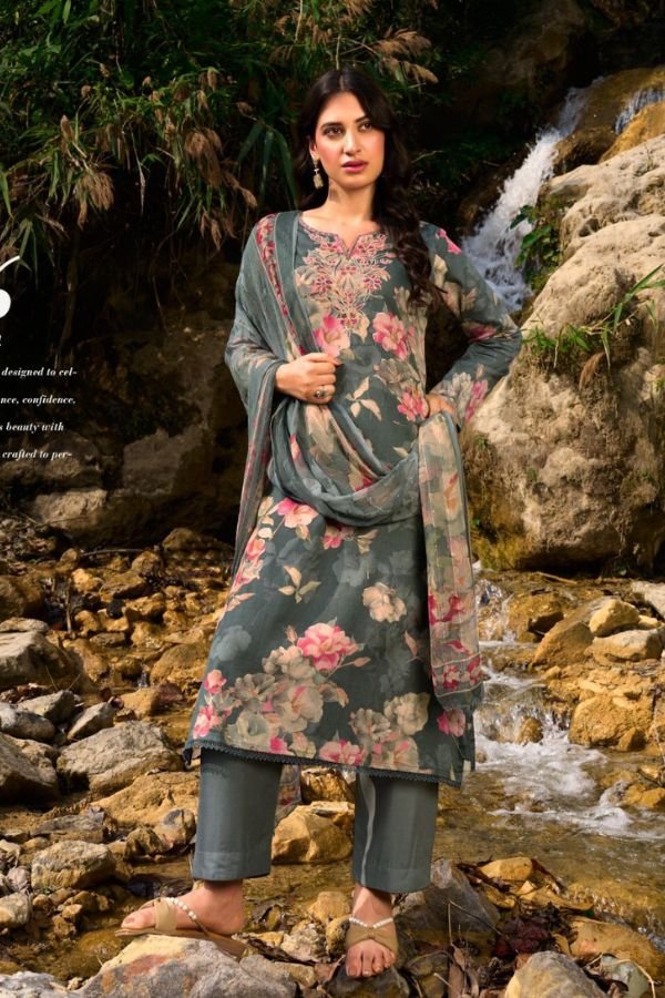 Sunrise Creation Sania 13 Jam Satin Ladies Suit 13004
