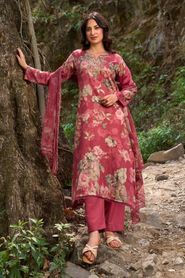 Sunrise Creation Sania 13 Jam Satin Ladies Suit 13007
