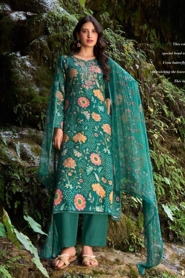 Sunrise Creation Sania 13 Jam Satin Ladies Suit 13008