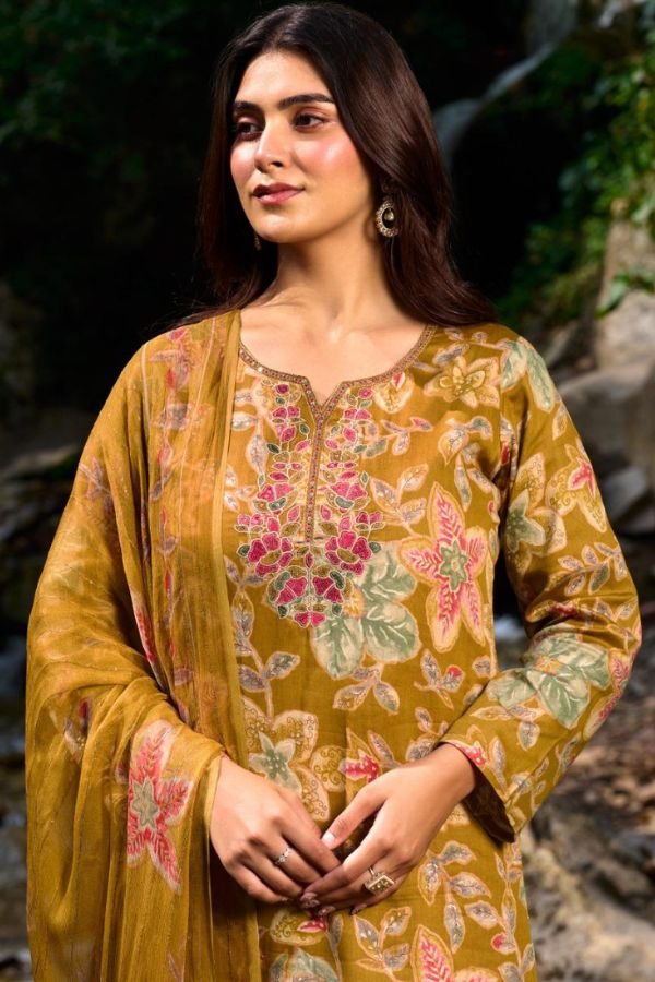 Sunrise Creation Sania 13 Jam Satin Ladies Suit 13001