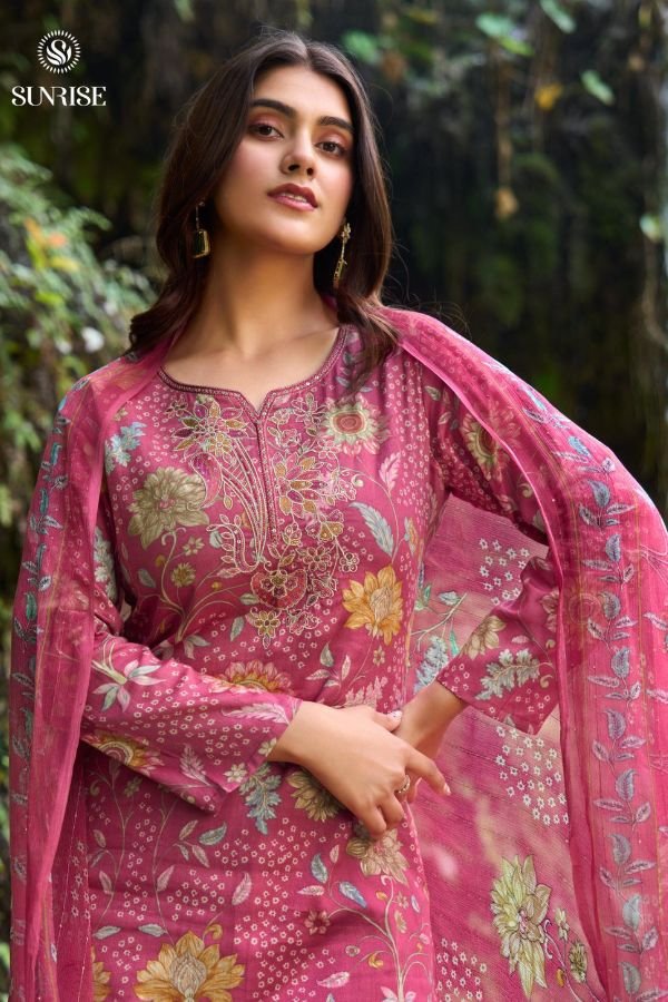 Sunrise Creation Sania 13 Jam Satin Ladies Suit 13002