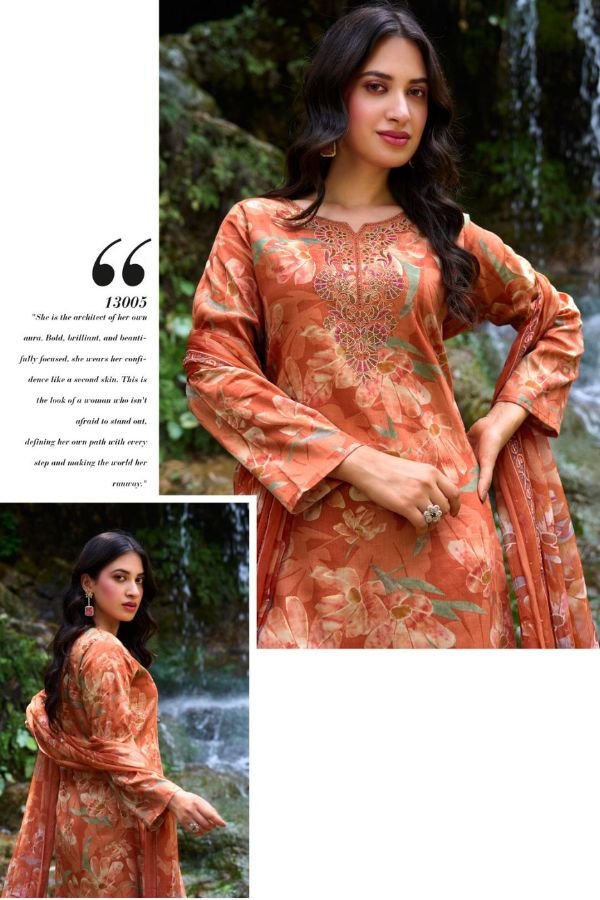 Sunrise Creation Sania 13 Jam Satin Ladies Suit 13005