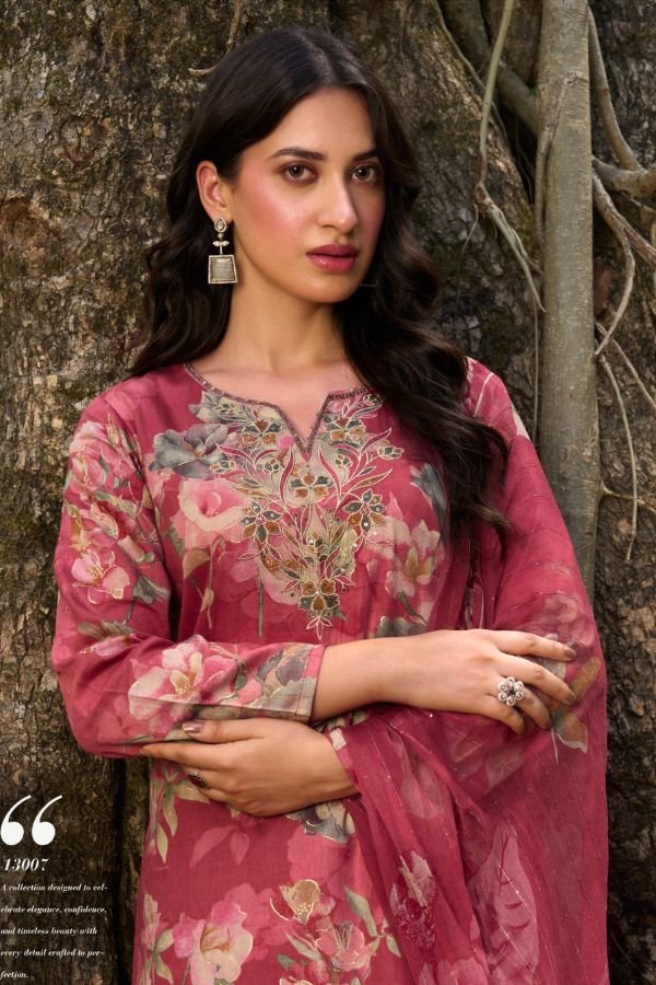 Sunrise Creation Sania 13 Jam Satin Ladies Suit 13007